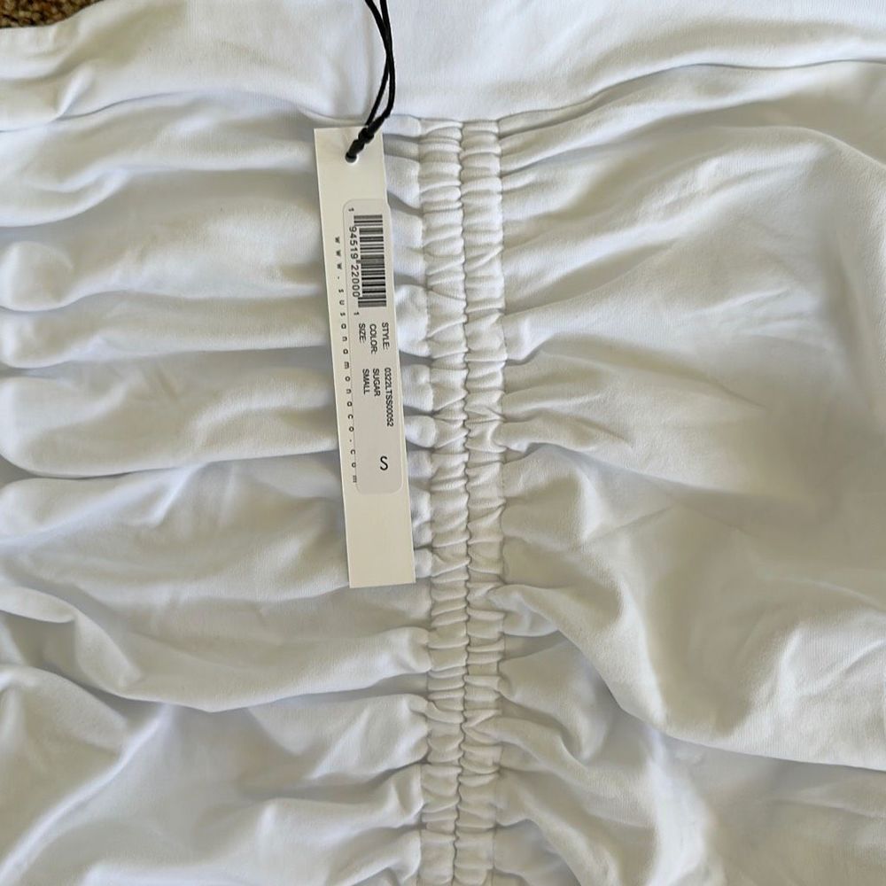 Susana Monaco Gathered Jersey Skirt in Sugar Size S - Picture 7 of 8